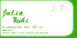 julia muhi business card